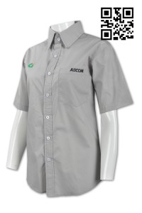 R212 Customize Women's clothing Shirts manufacture LOGO shirt style construction industry uniform company